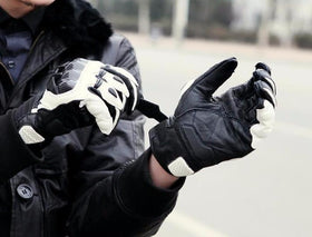Knight Leather Racing Gloves